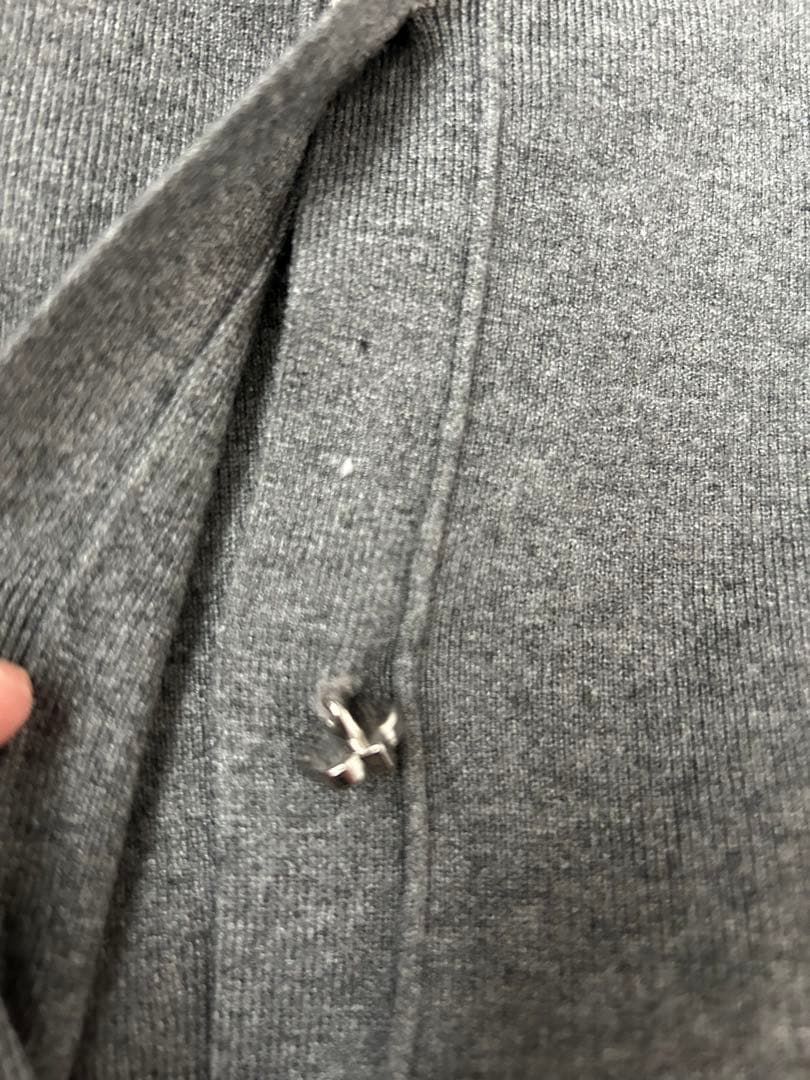 セルフォード selford デタッチャブル総針カーディガン　グレー 36