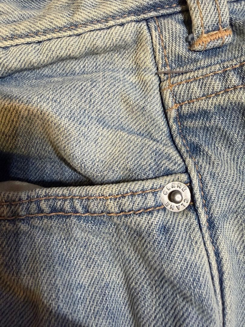 美品 CLANE Suzu Hirose デニムパンツ 1 タックワイドデニム