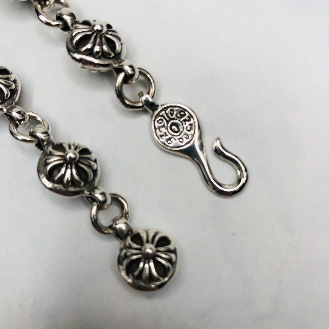 シルバー925 ブレスレット　クロスボール　新品　クロム　2-24　48591