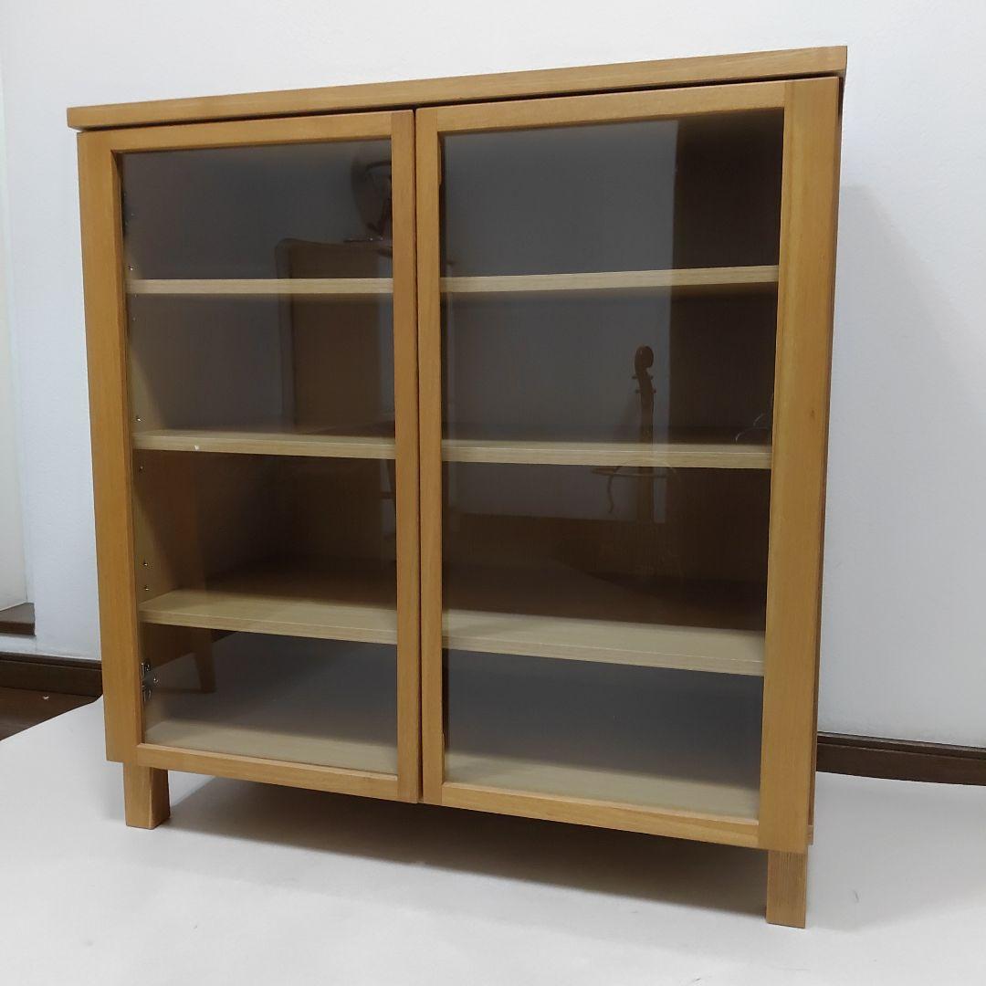 美品　廃盤希少　MUJI　無印良品　ガラスキャビネット　食器棚　送料無料