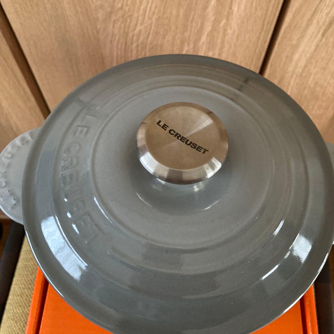 ルクルーゼ　ココット・エブリィ 18 ミストグレー(ブラックマットホーロー)