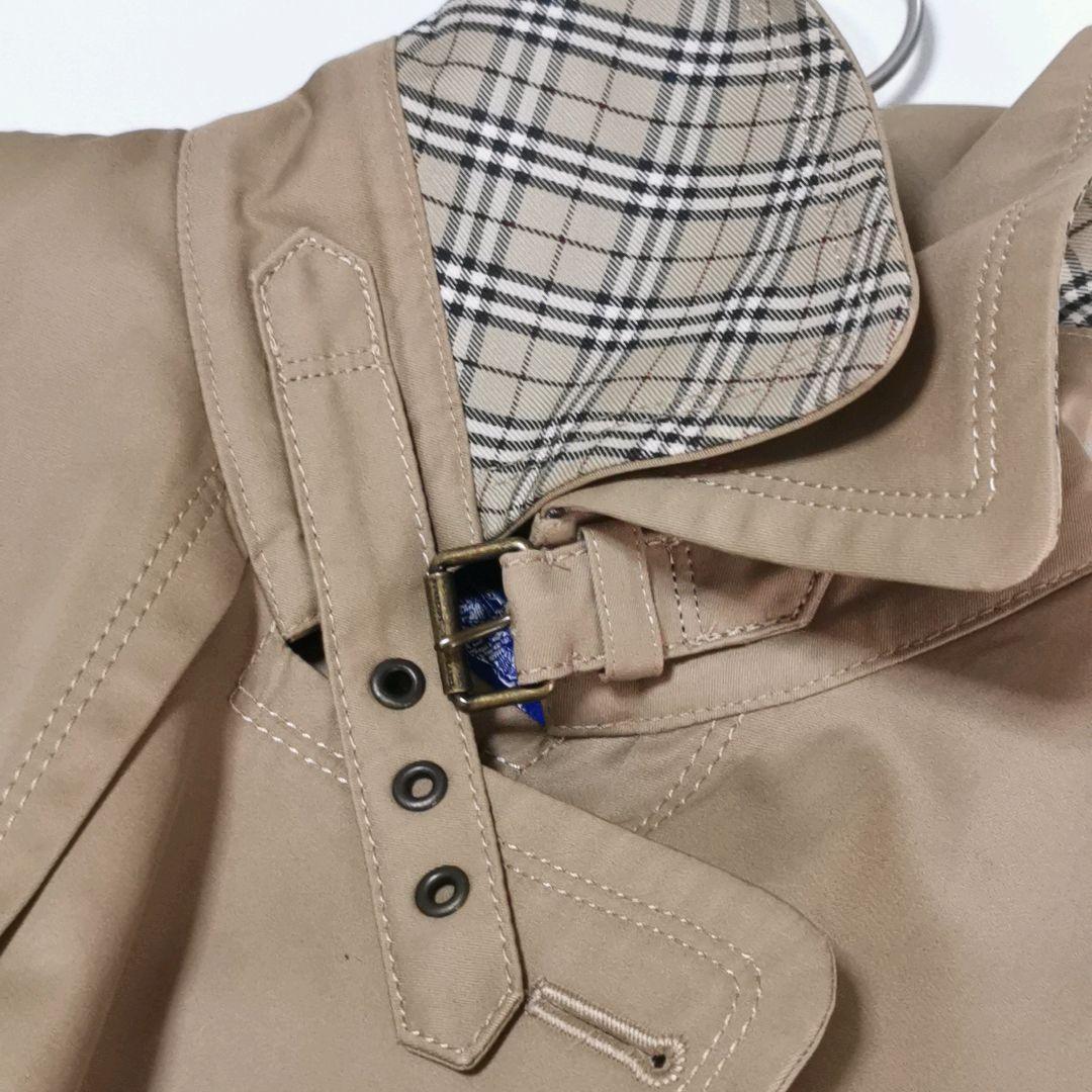 バーバリーブルーレーベル トレンチコート ベルト ノバチェック 40 ベージュ