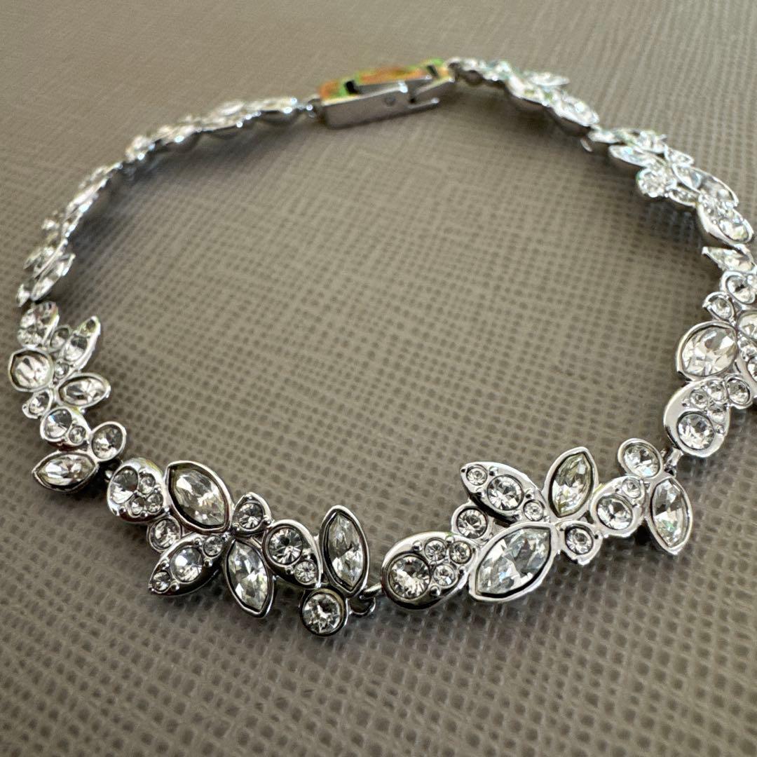 スワロフスキー リーフ柄 ブレスレット
