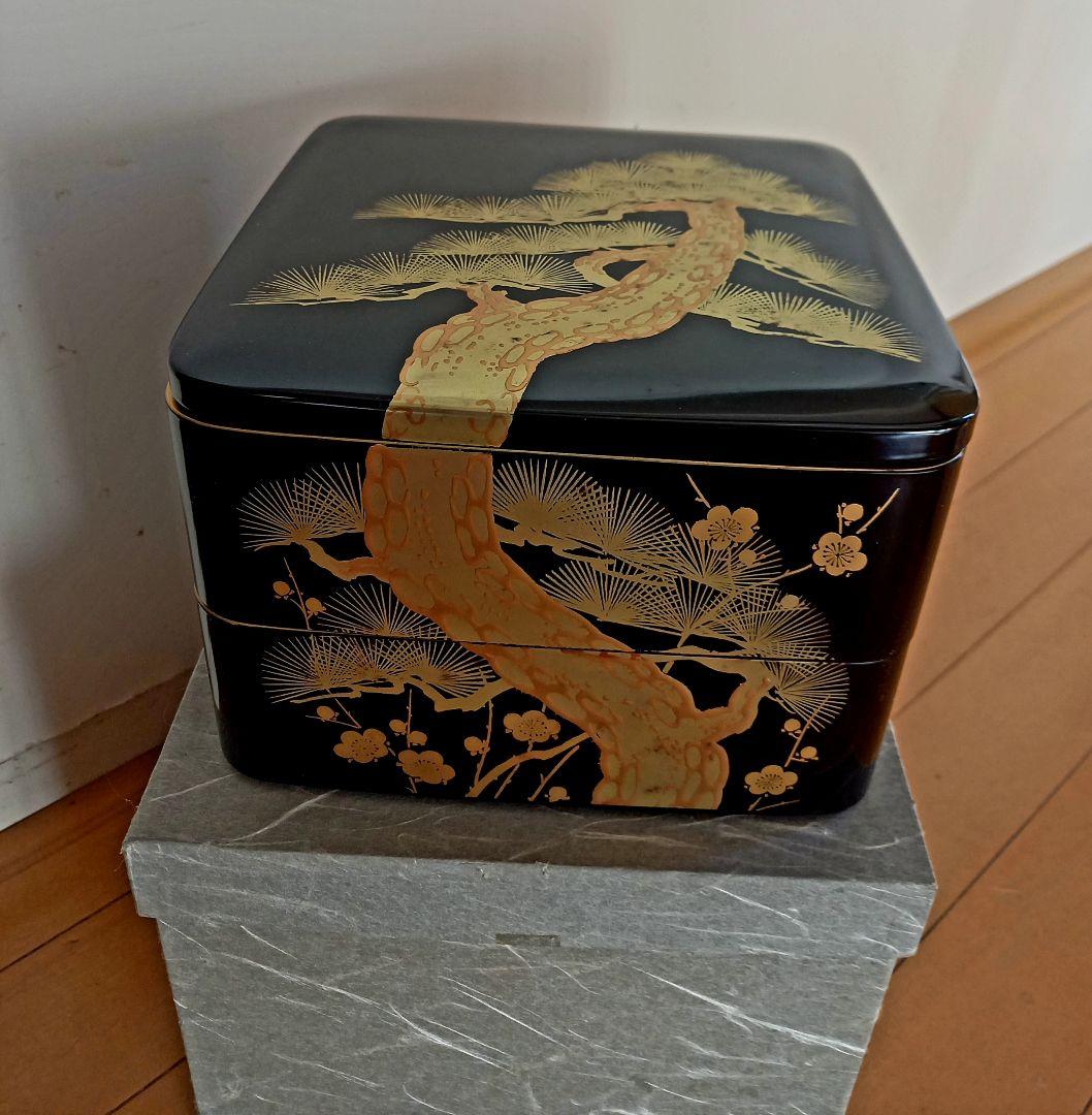 会津塗りの重箱、新品