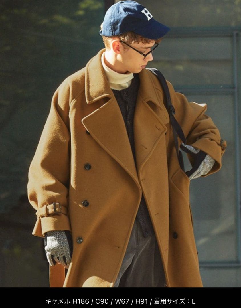 冬用 トレンチコート オーバーサイズメルトンダブル L EMMA CLOTHES