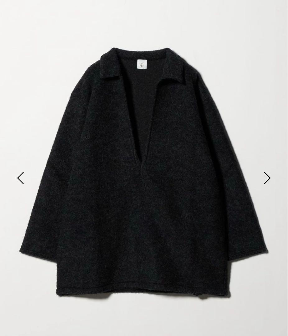 【aymw.】＜6(ROKU)＞ロク シャギー スキッパー プルオーバー