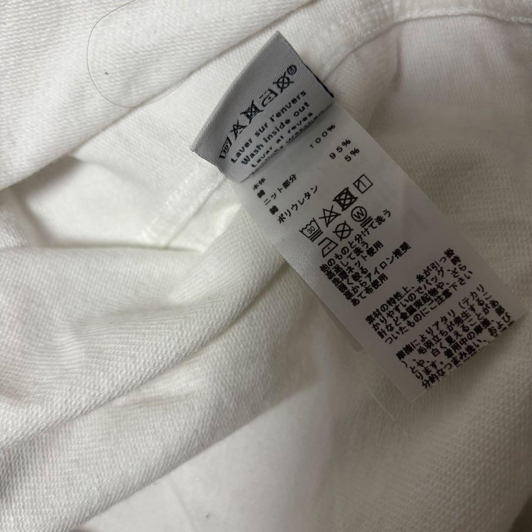 正規品 HERMÈS エルメス 長袖カットソー L ホワイト 定番 上質コットン