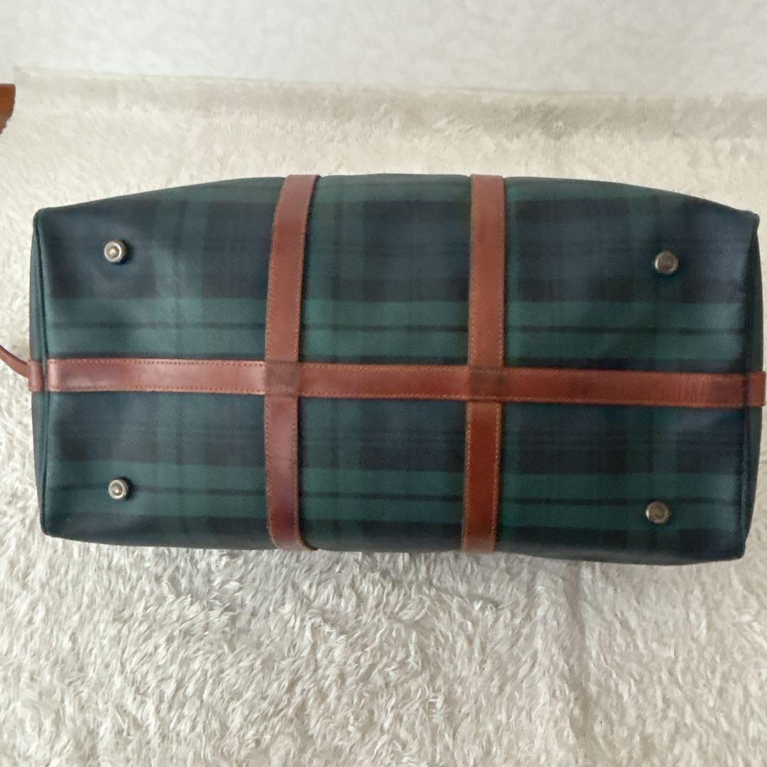 美品】ポロラルフローレン ボストンバッグ 大 2WAY チェック PVCレザー