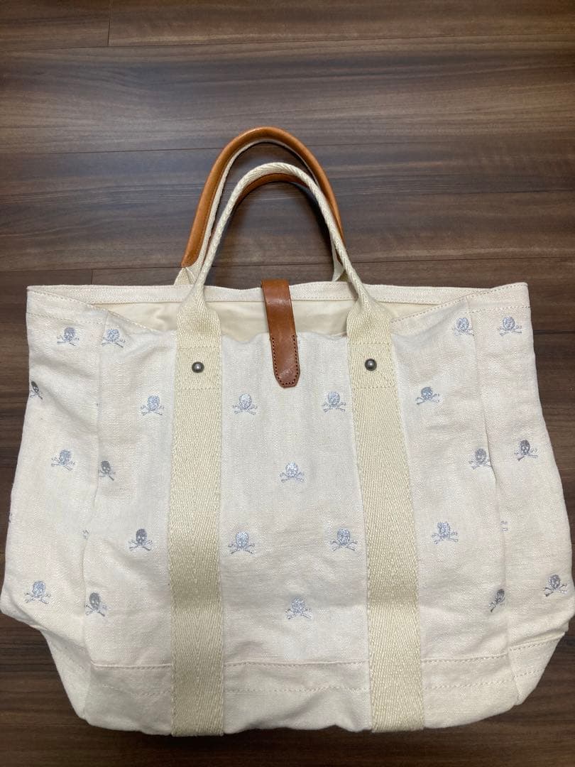 ラルフローレン　ラグビー　スカル刺繍　トートバッグ　キムタク　ベージュ