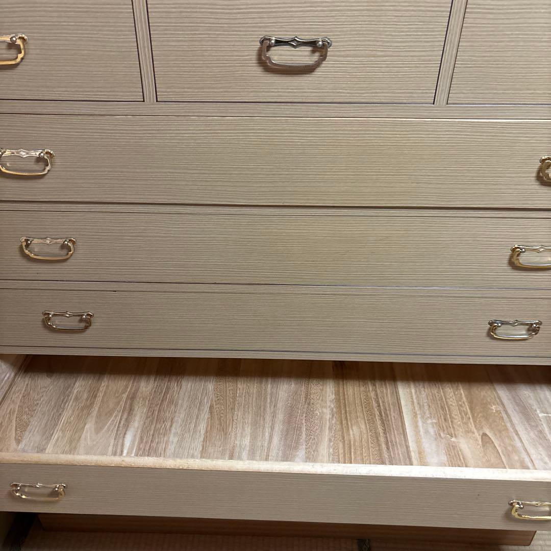 【底値】昭和レトロ 和ダンス 7段引き出し ガラス扉付き