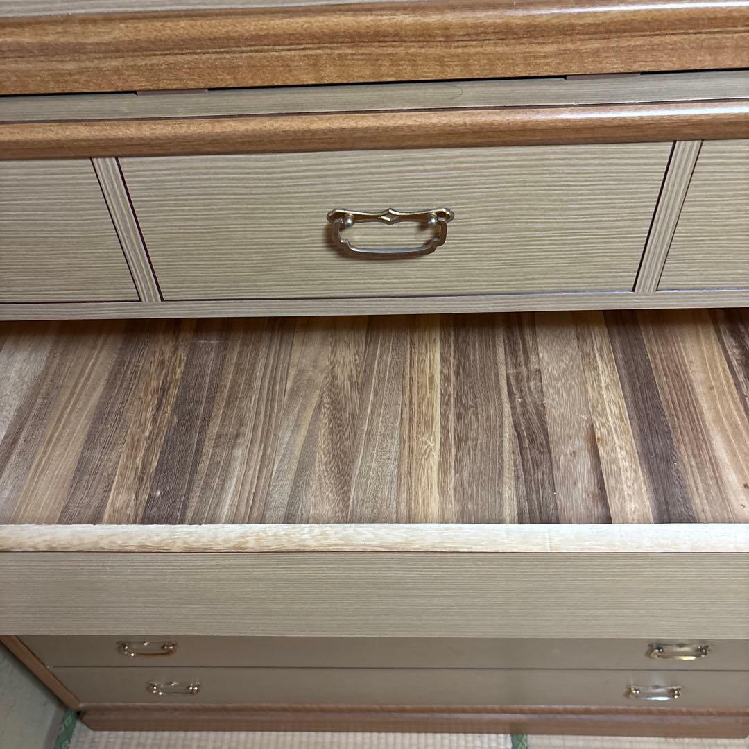 【底値】昭和レトロ 和ダンス 7段引き出し ガラス扉付き