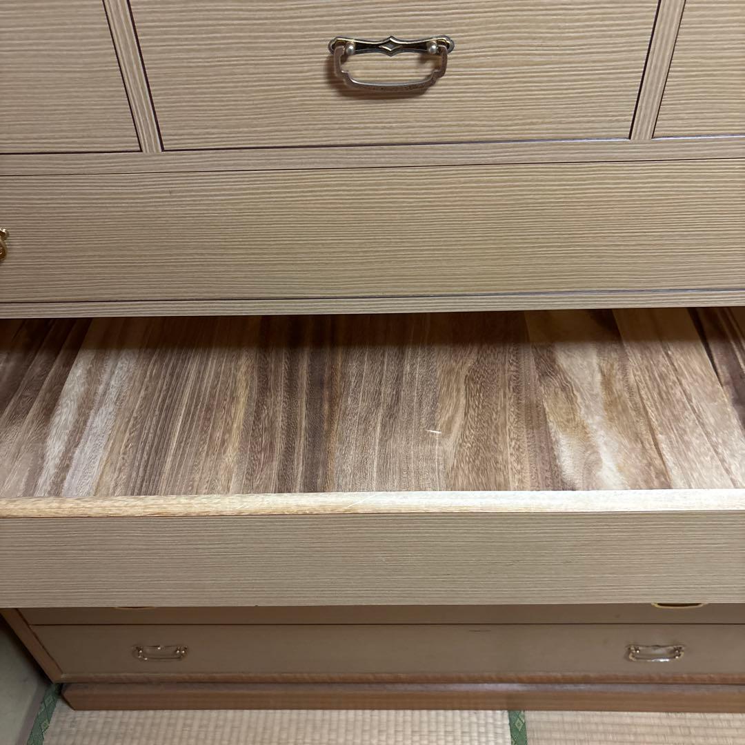 【底値】昭和レトロ 和ダンス 7段引き出し ガラス扉付き