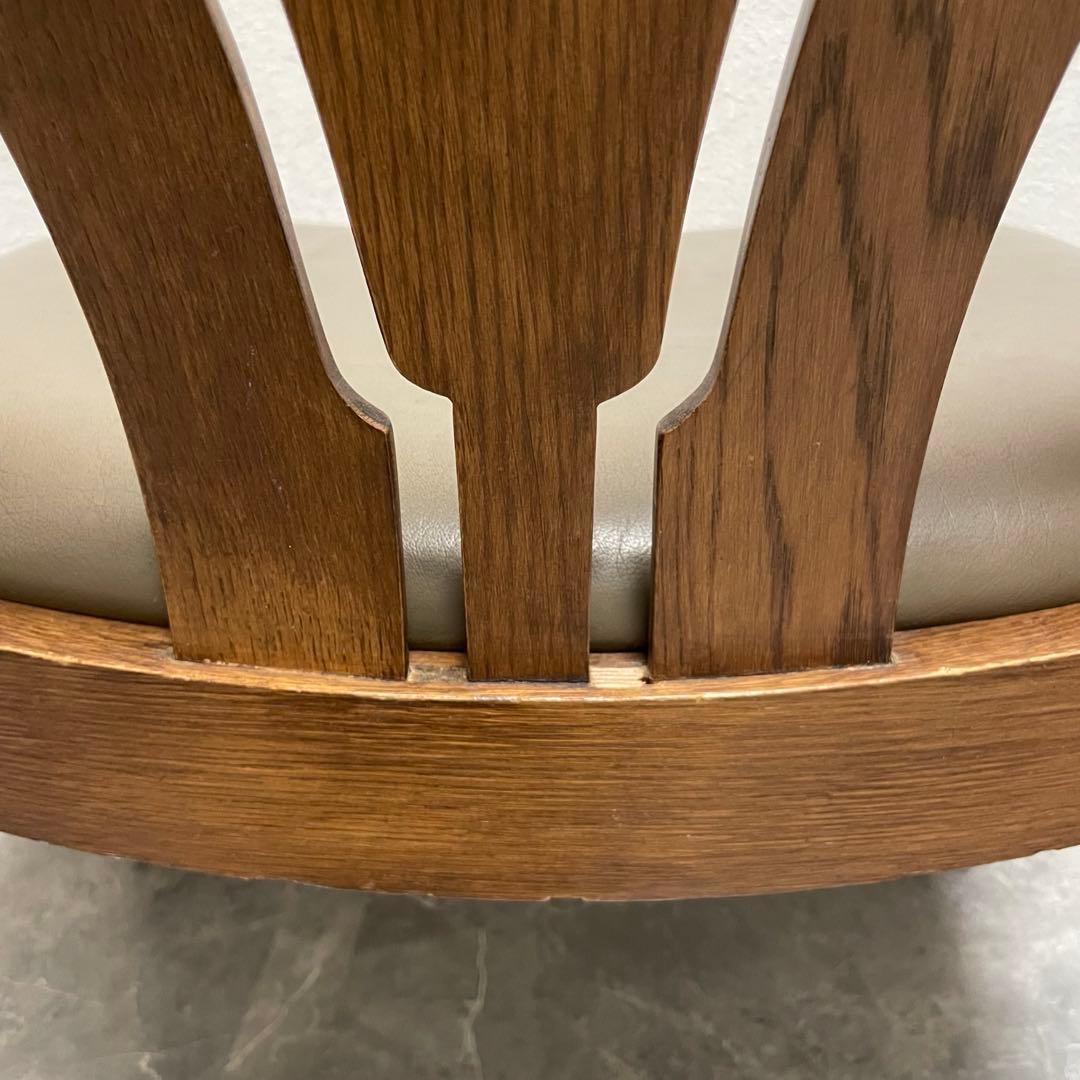 希少　辻木工　アームダイニングチェア① ヴィンテージ オーク無垢材 木製椅子