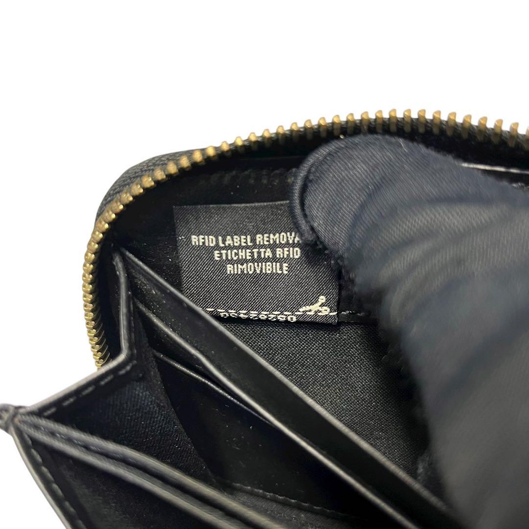 美品✨フェンディ 長財布 ラウンドファスナー モンスター バグズアイ レザー 黒