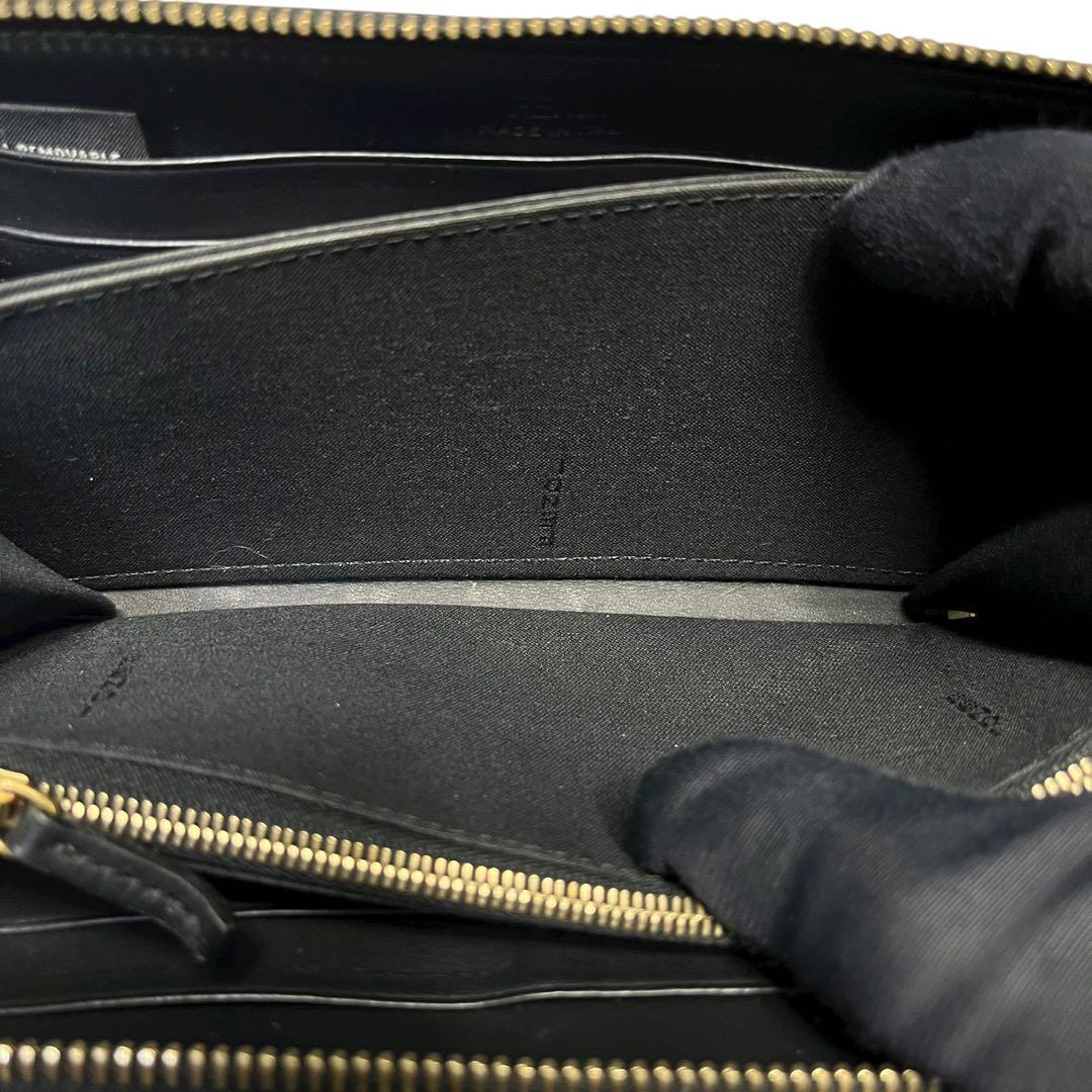 美品✨フェンディ 長財布 ラウンドファスナー モンスター バグズアイ レザー 黒