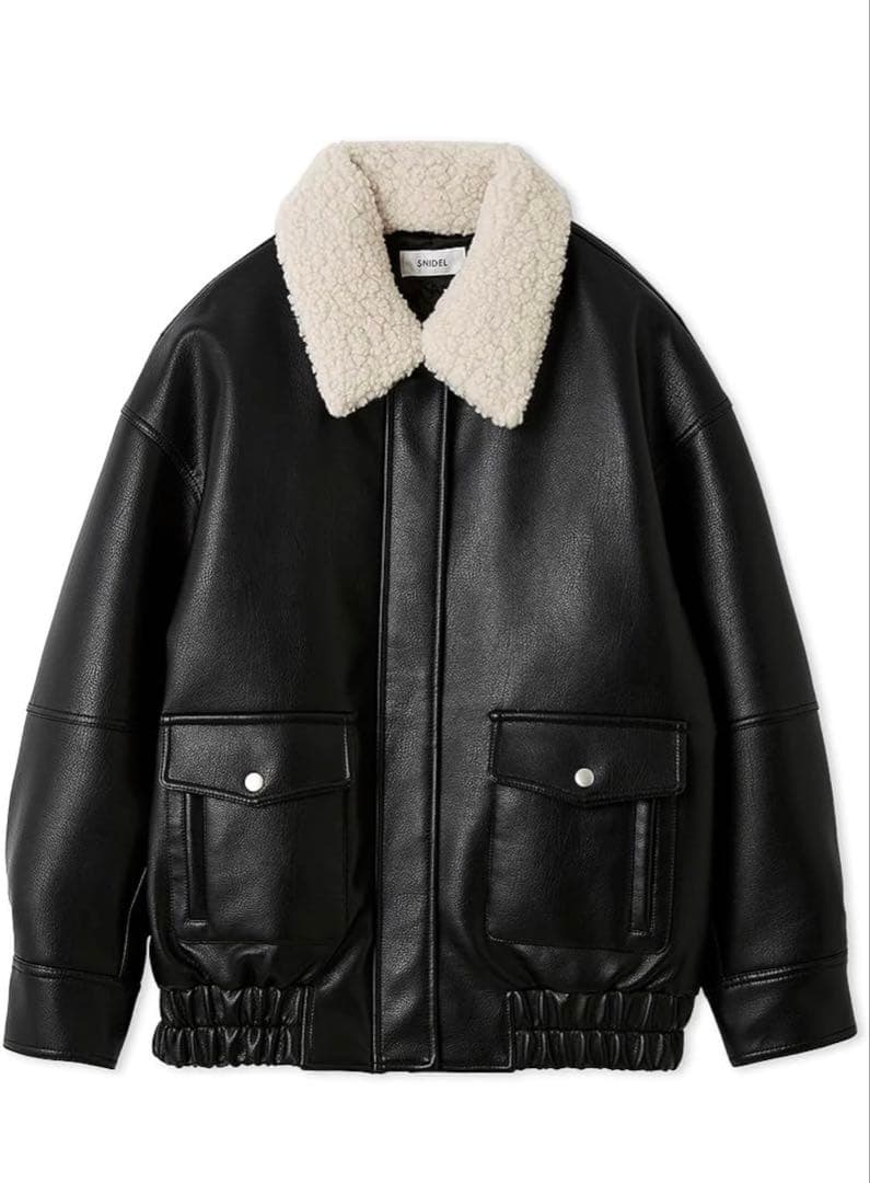 SNIDEL マルチファブリックボアカラーブルゾン