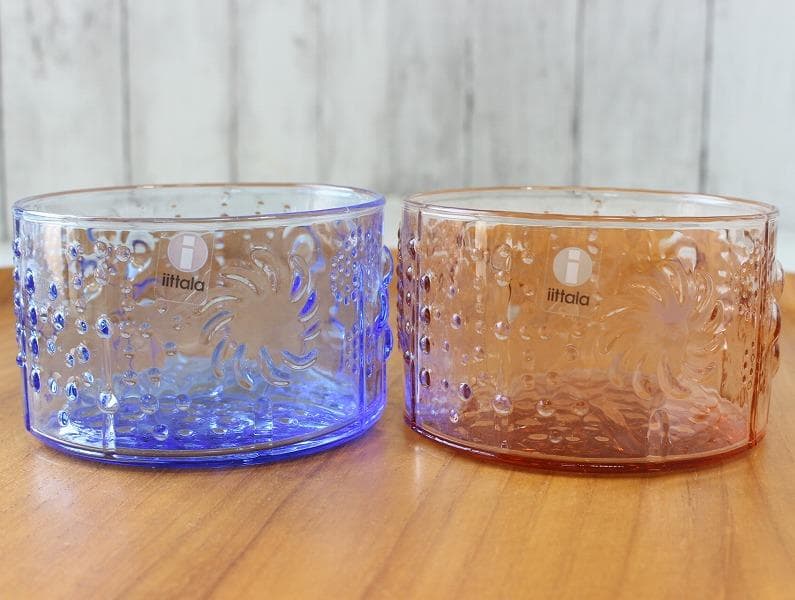 2個セット イッタラ フローラ ボウル ブルー セビリアオレンジ