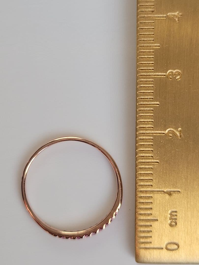 美品★TSUTSUMI K10 PG リング 指輪 ピンクサファイア 9石