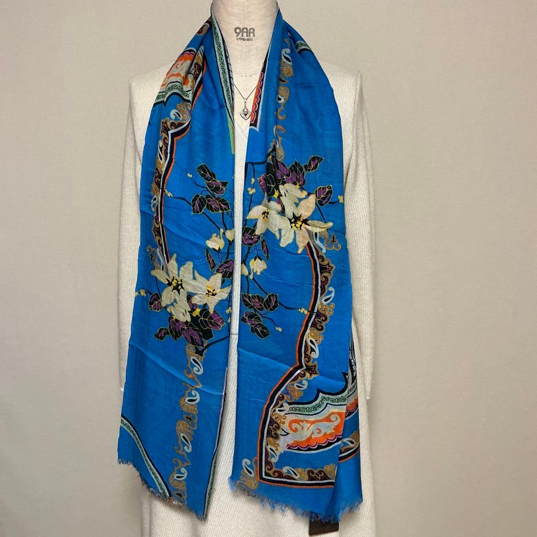 洗練されたデザイン　ETRO 正規品　大判ショール　 希少サイズ　4