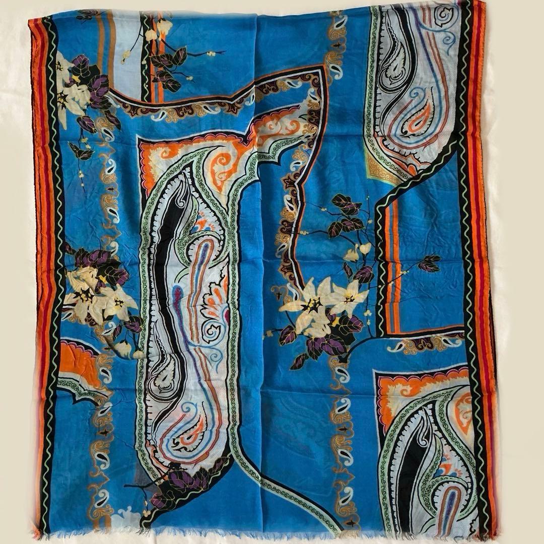 洗練されたデザイン　ETRO 正規品　大判ショール　 希少サイズ　4