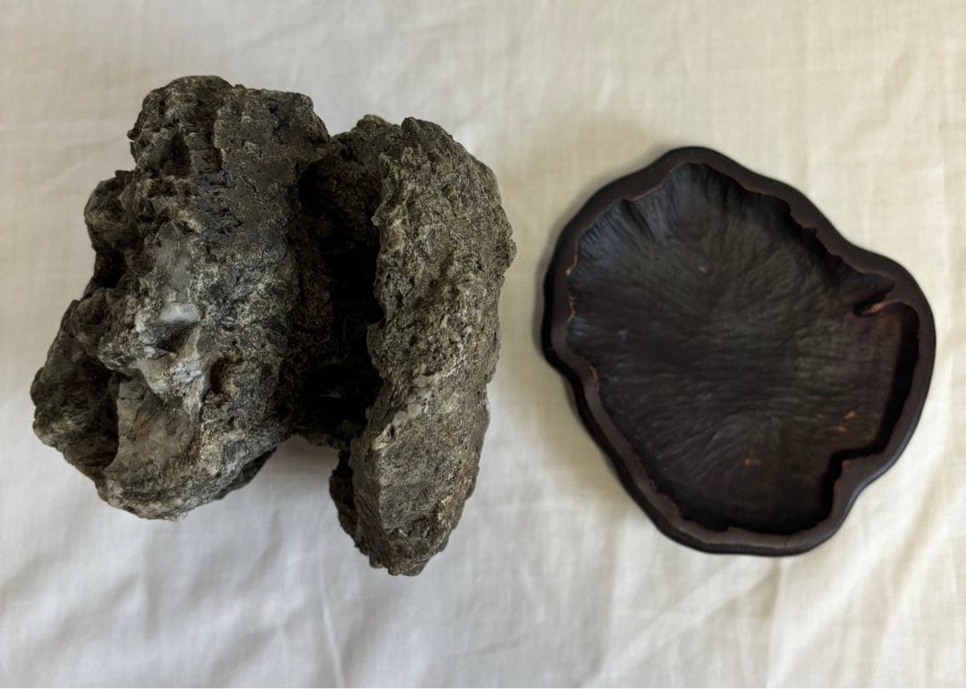 貴船洞窟茅舎石　鑑賞石 天然石 水石 自然石 置物 原石 石の置物 盆栽