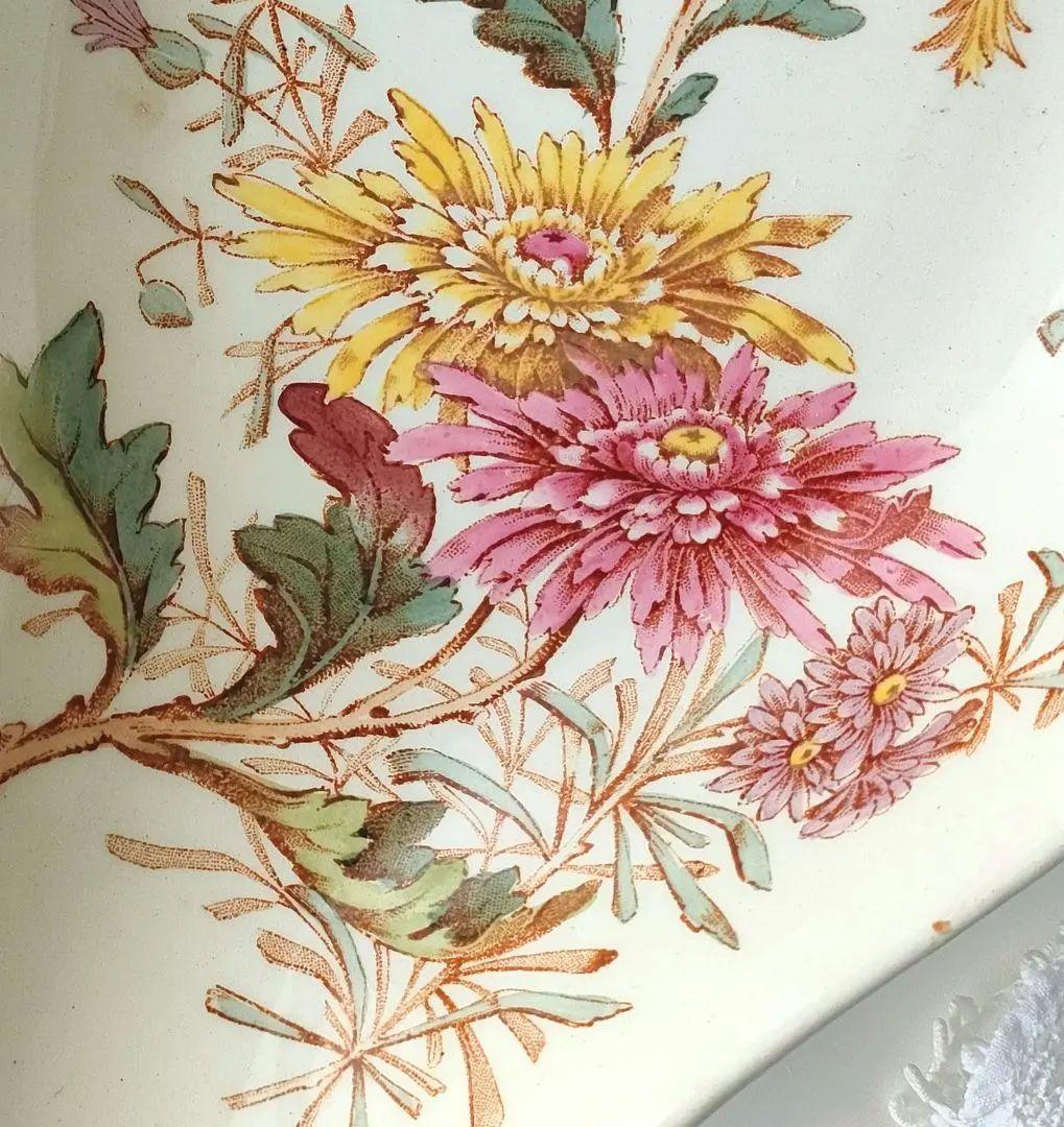 希少　美品　リュネビル　お花のラヴィエ　　フランスアンティーク