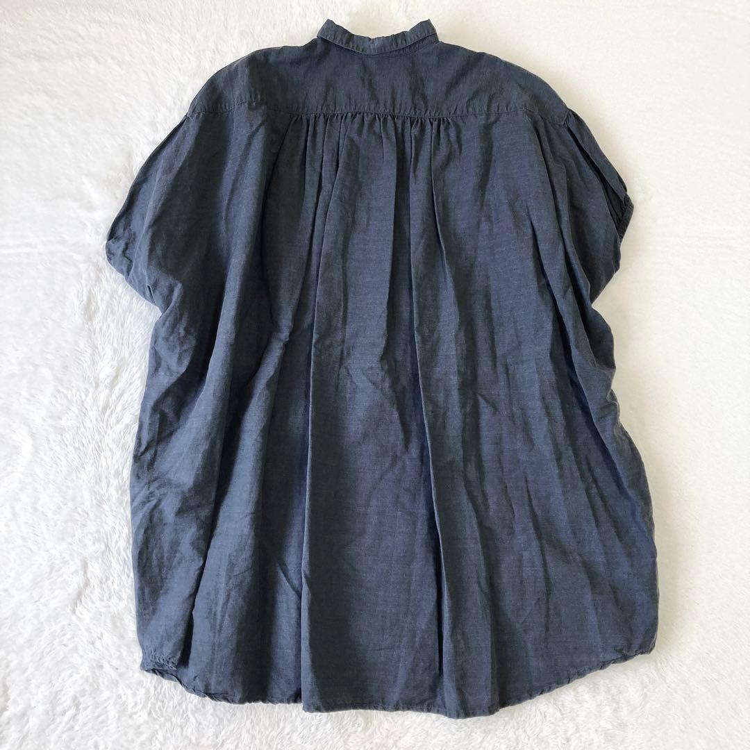 ✨極美品✨ネストローブ★洗える シルクリネン ギャザースリーブチュニックブラウス