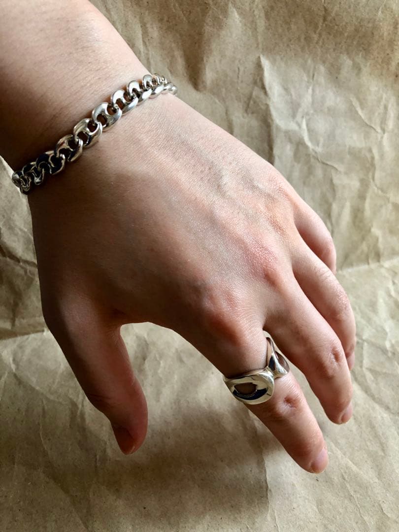 希少品 英国 925 ミレニアム刻印 リンク ブレスレット 2000年