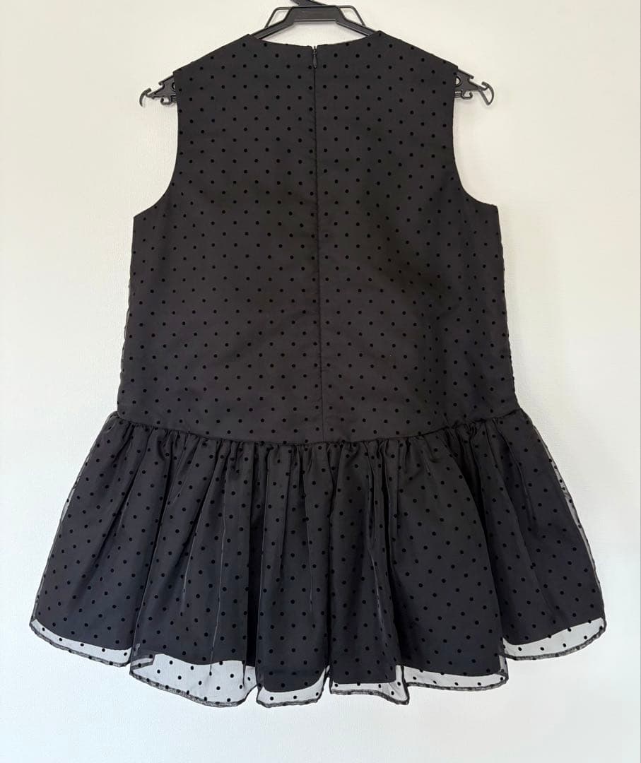 【 最終価格 】ツルバイマリコオイカワ ペプラム ドット チュール トップス