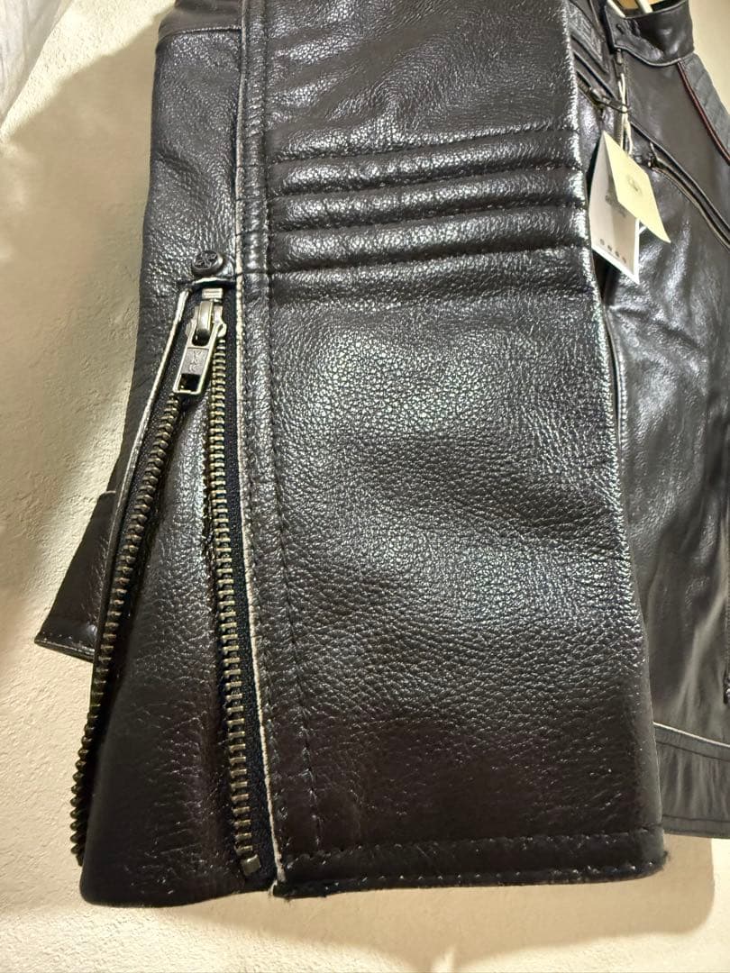 新品未使用 VIIBOY 本革ライダース M 黒 スカル刺繍 即購入OK