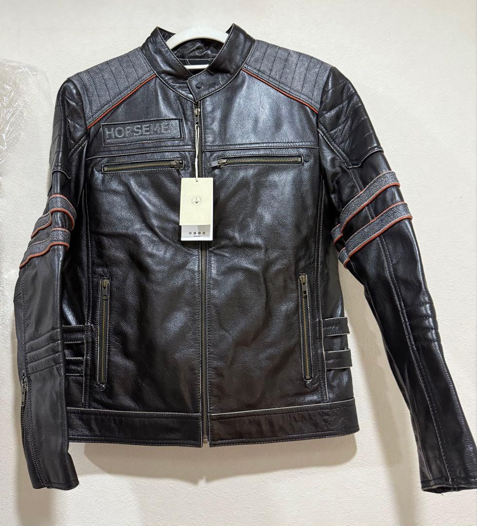 新品未使用 VIIBOY 本革ライダース M 黒 スカル刺繍 即購入OK