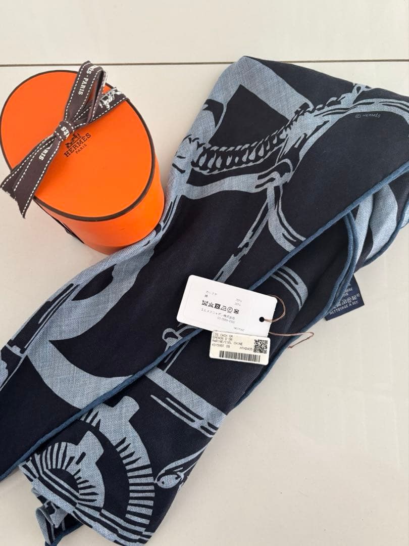 HERMES エルメス　ロザンジュ　エプロンドール　カシシル　ストール