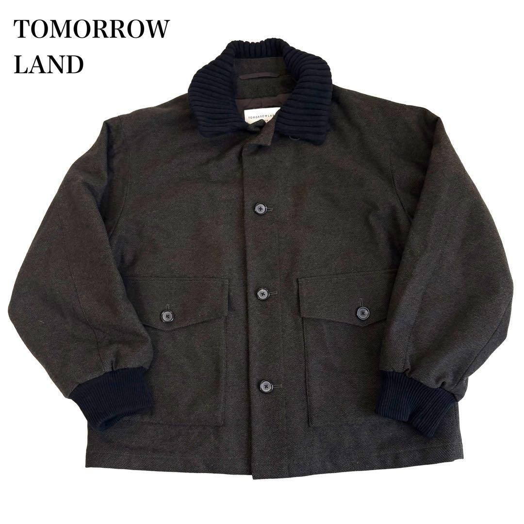 美品 TOMORROWLAND ウールツイード ニットコンビブルゾン 4.9万円