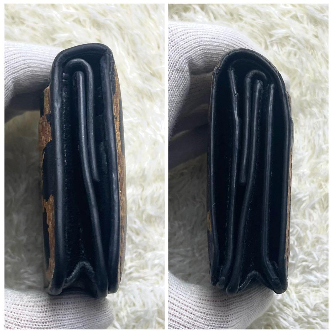 付属品完備 バレンシアガ エブリデイ 二つ折り財布 コンパクト レオパード