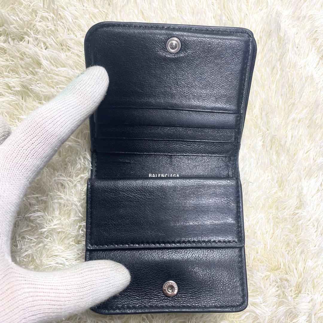 付属品完備 バレンシアガ エブリデイ 二つ折り財布 コンパクト レオパード