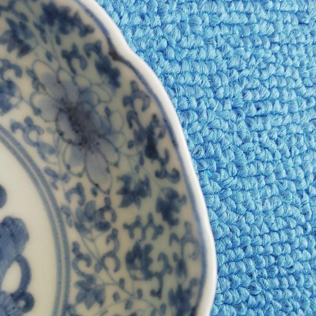 古伊万里皿（二枚)裏面タコ、花唐草