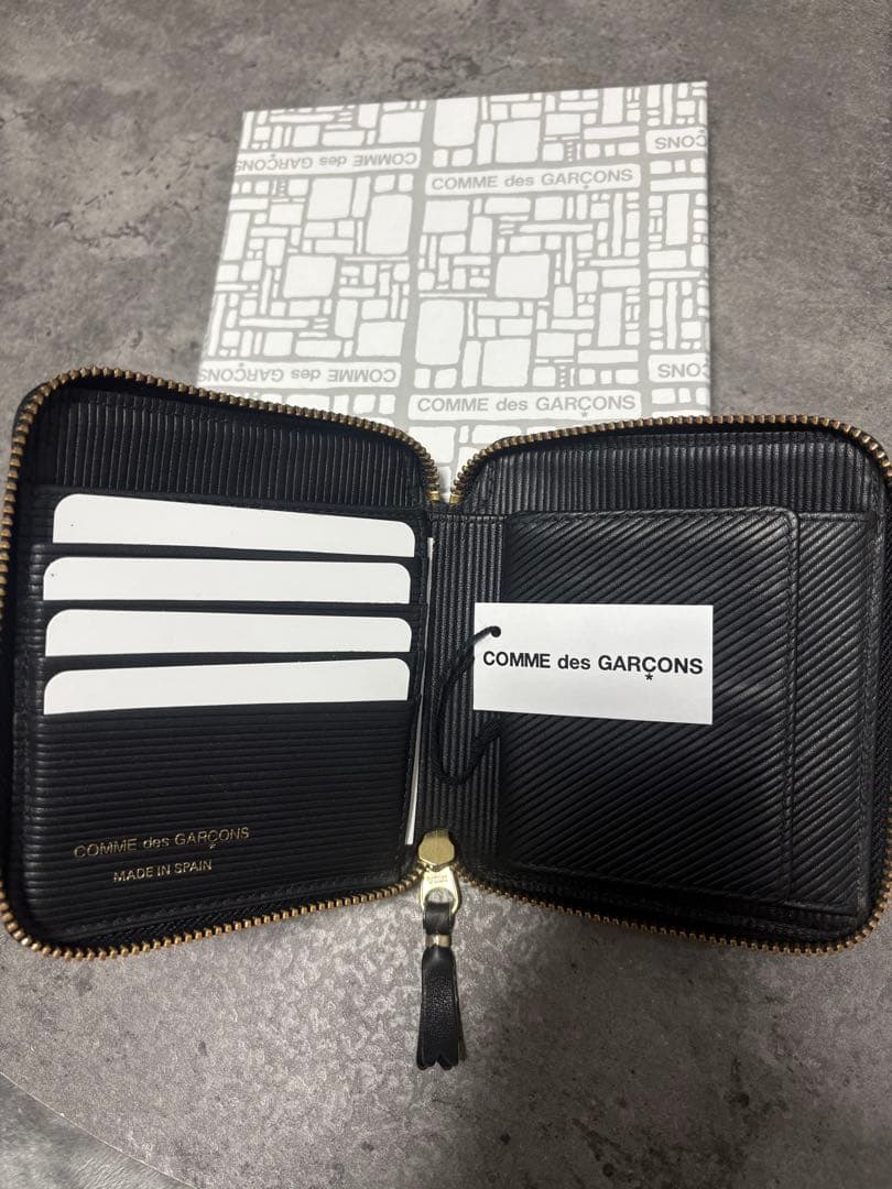 【希少・正規品】コムデギャルソン 二つ折り財布 SA2100 ブラック 箱あり