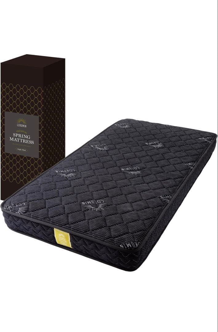 (大阪市内送金無料)Gokumin スプリングマットレス シングル ブラック