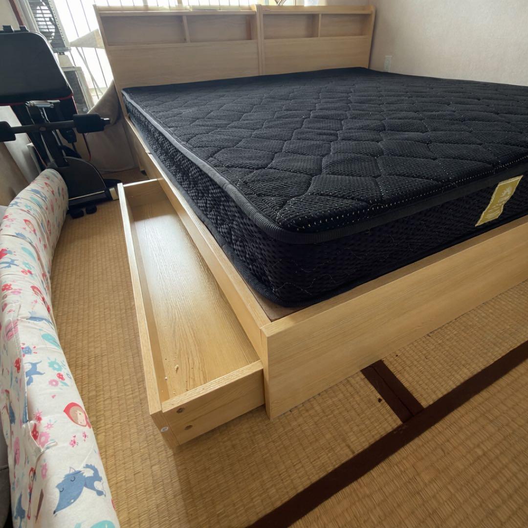 (大阪市内送金無料)Gokumin スプリングマットレス シングル ブラック