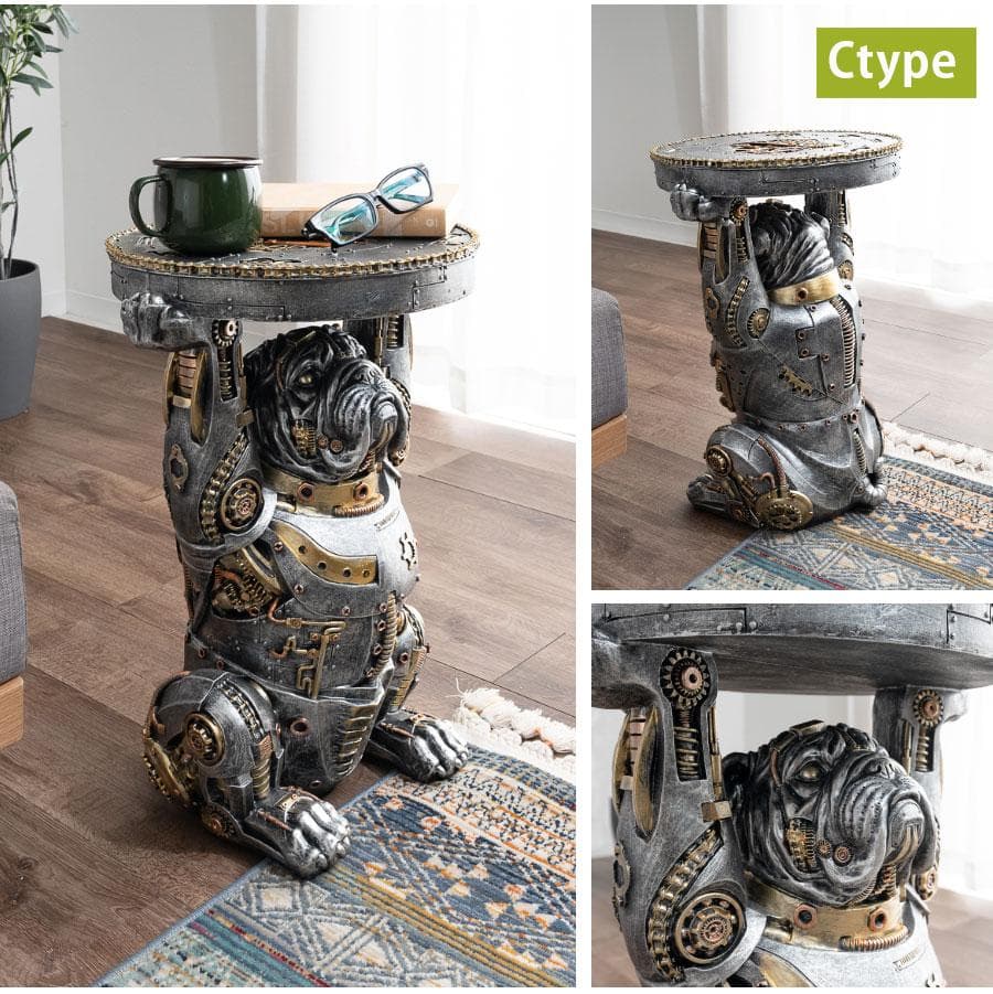 メカブルドック　サイドテーブル　ミニテーブル　アニマル　動物　ソファ　テーブル