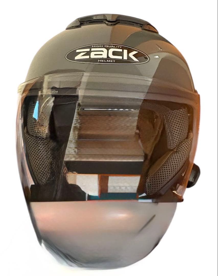 ZACK ジェットヘルメット グレー SENA インカム付き