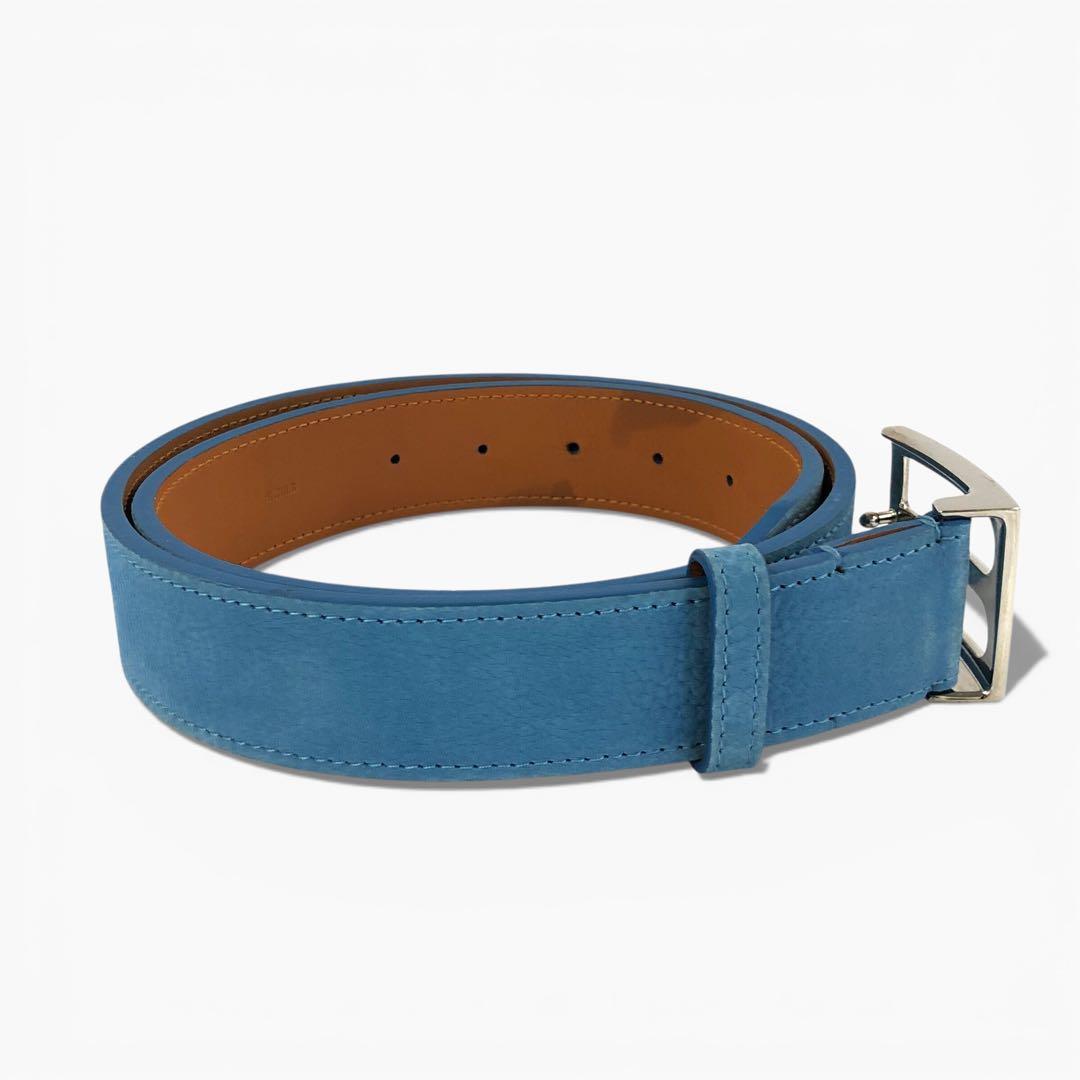 Berluti ベルルッティレザーベルト 水色系