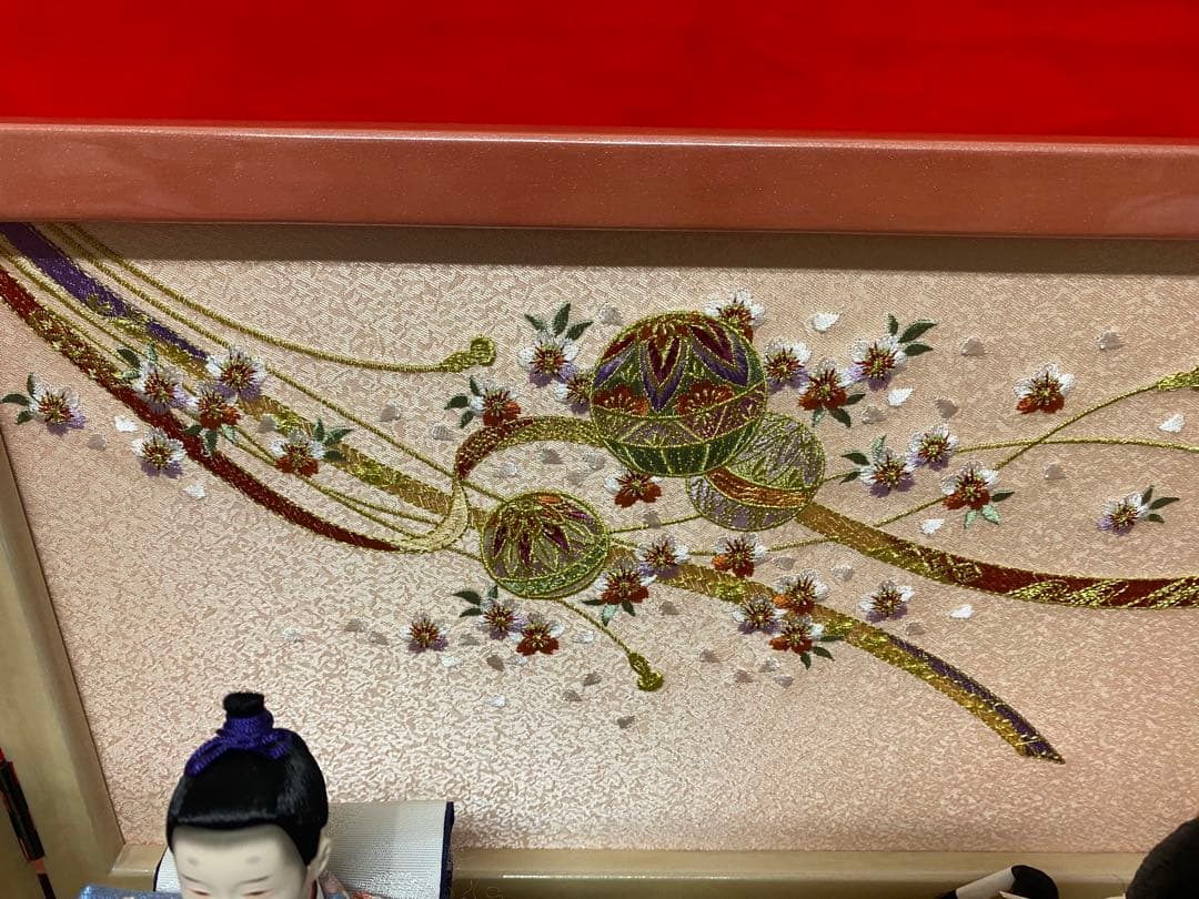 雛人形　親王飾り収納セット・頭　梛葉　作・間口約５５×奥行約３３×高さ約５３㎝