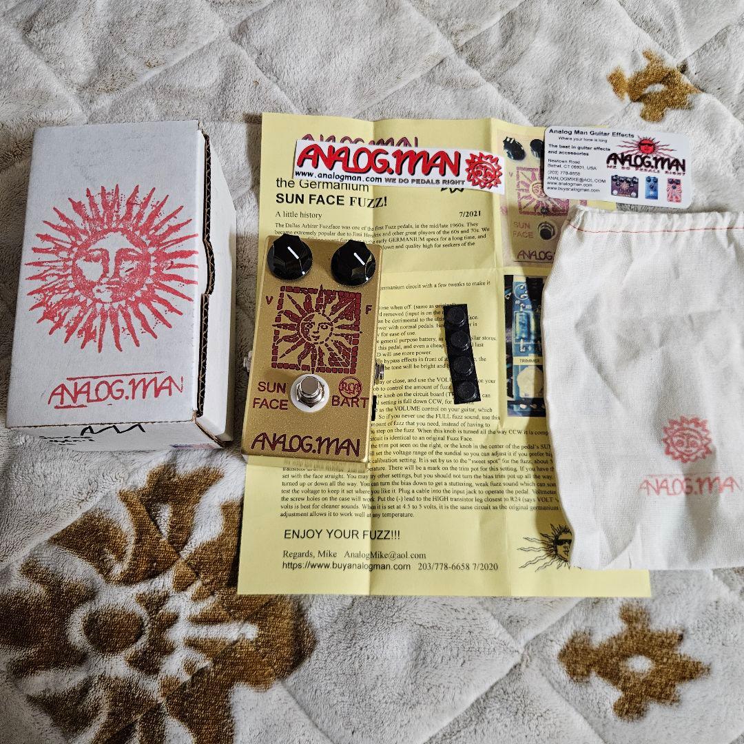 ギター ANALOGMAN SUN FACE Fuzz RCA/BART hybrid