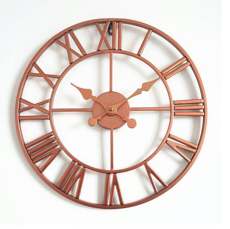 売れ売れローズ金欧式装飾鉄芸壁時計応接間静音壁掛け時計