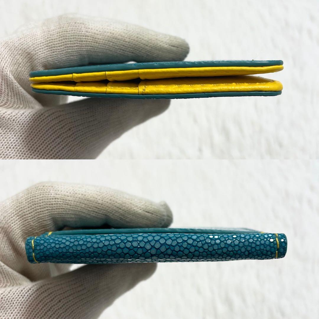 【未使用】バハリ　マネークリップ　ポリッシュ加工　ガルーシャ　ターコイズブルー