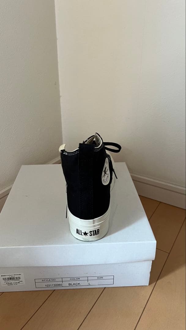 大幅値下げ コンバース 厚底 ブラック ハイカット スニーカー