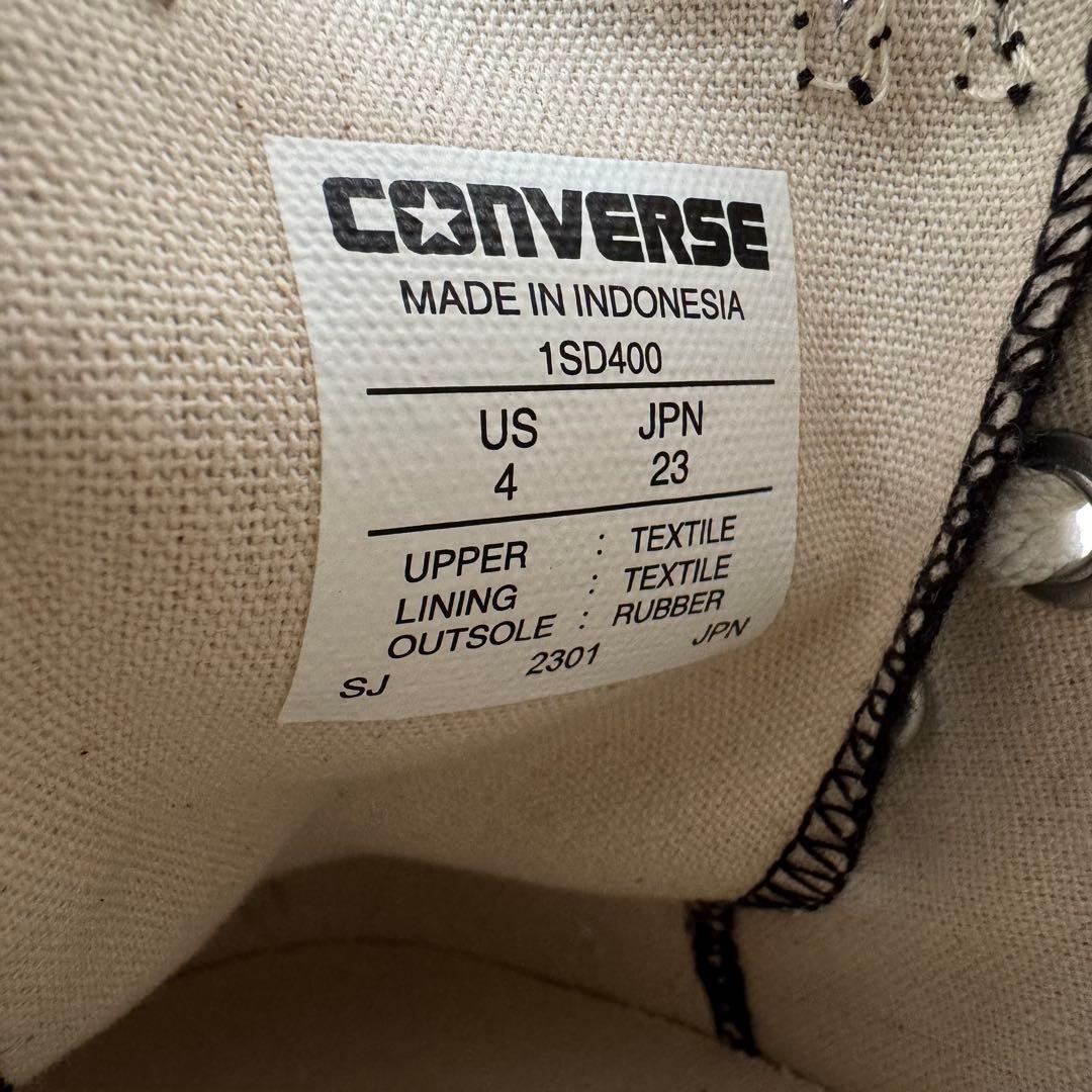 Converse ブラック ハイカットスニーカー 厚底