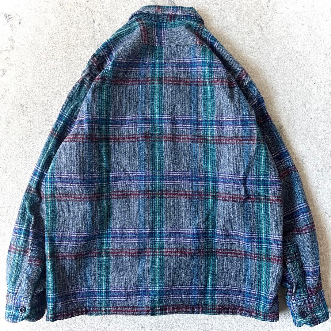 シ*ス様 70s ペンドルトン USA製 ウール 開襟 チェック ボードシャツ