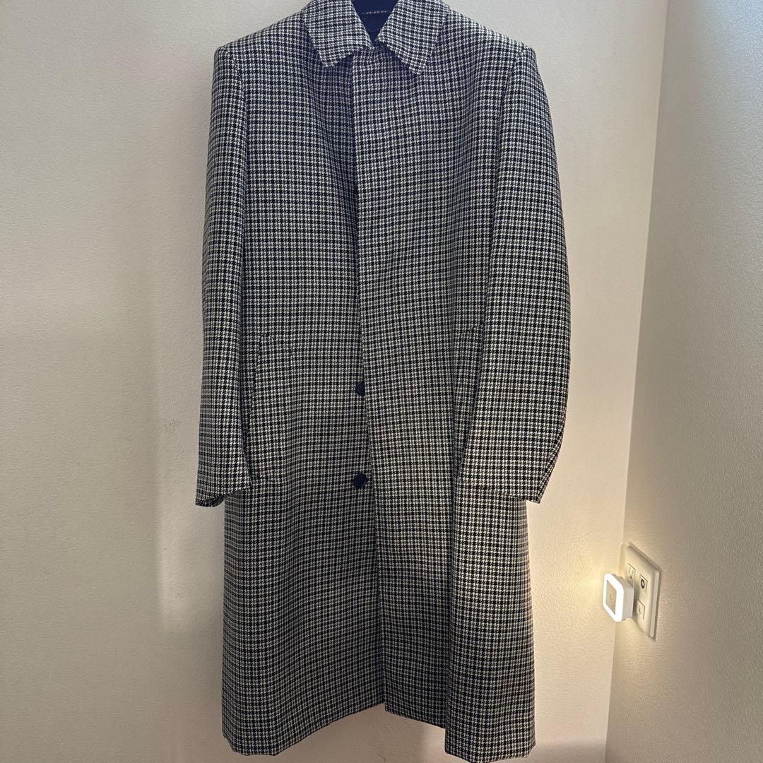 かいと様用　美品　dunhill ダンヒル チェックステンカラーコート